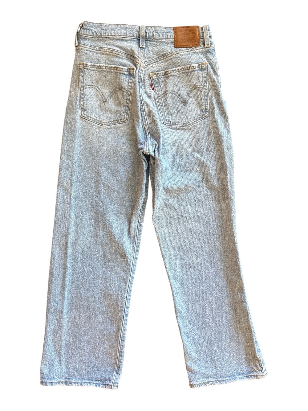Levi's Premium Ribcage Straight Ankle Light Blue Denim Jeans Five Button | GUC